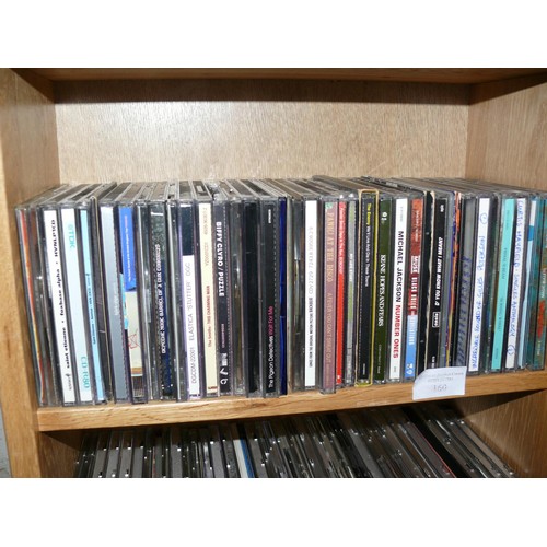 160 - 4 SHELVES OF CDS TO INCUDE MICHAEL JACKSON, KEANE, MUSE, KYLIE, SUPERGRASS, ABBA, DEPECHE MODE ETC