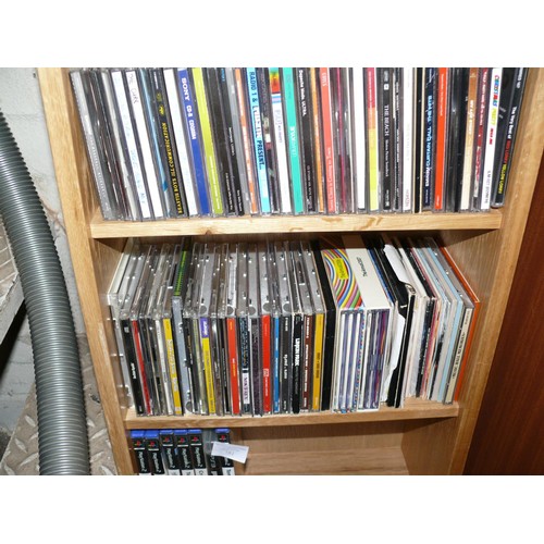 160 - 4 SHELVES OF CDS TO INCUDE MICHAEL JACKSON, KEANE, MUSE, KYLIE, SUPERGRASS, ABBA, DEPECHE MODE ETC