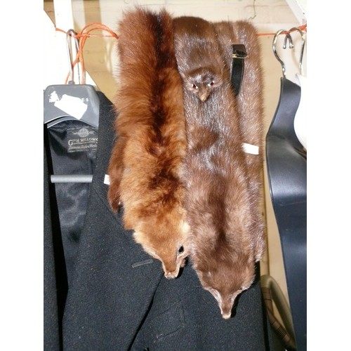 163 - 2 MINK FUR STOLES