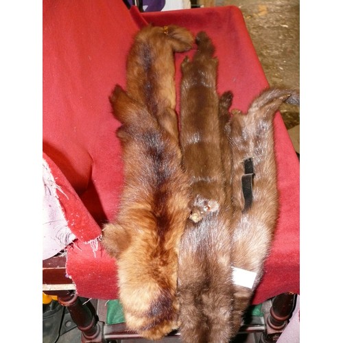 163 - 2 MINK FUR STOLES