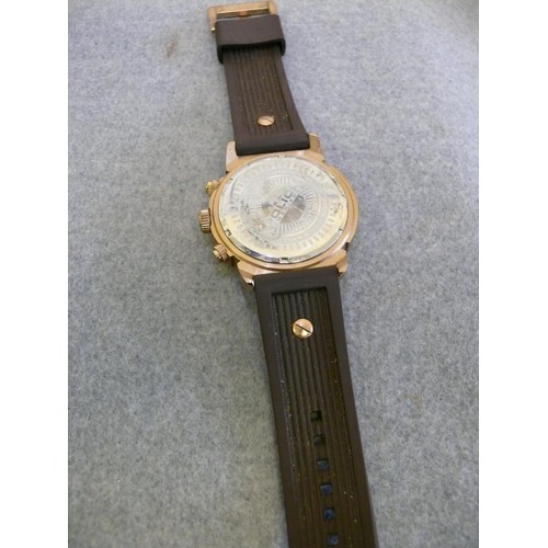 46 - GENTS POLICE CHRONOGRAPH WRISTWATCH WITH ORIGINAL STRAP