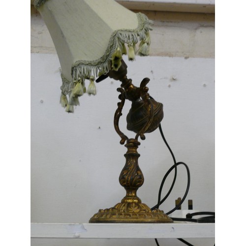 76C - BRASS BASED GIMBLE TABLE LAMP