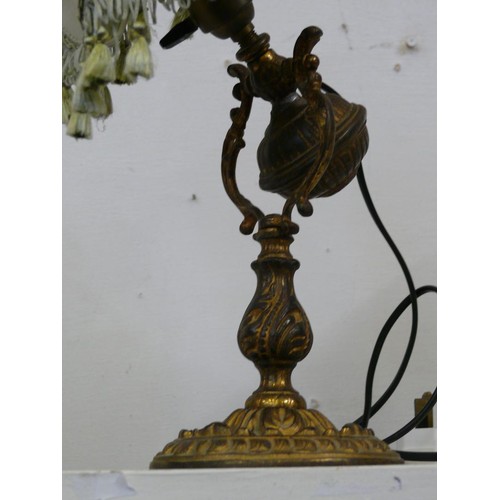 76C - BRASS BASED GIMBLE TABLE LAMP