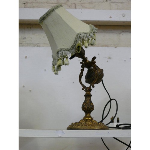 76C - BRASS BASED GIMBLE TABLE LAMP