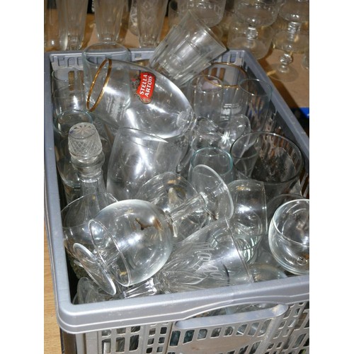 407 - 2 CRATES OF MIXED GLASSES IDEAL FOR CHRISTMAS VISITORS