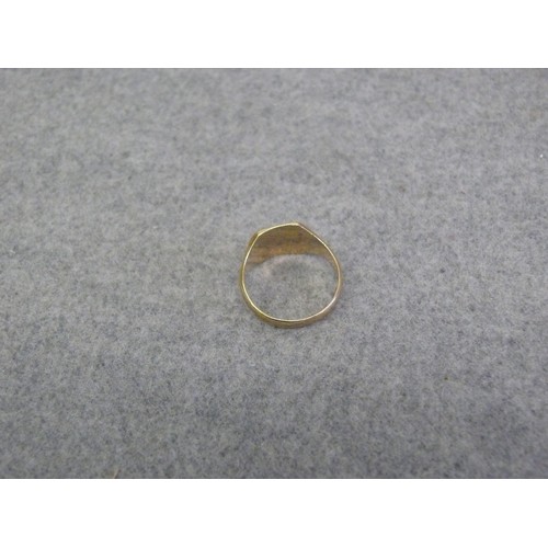 8 - 9CT GOLD SIGNET RING, MAKERS HG&S, SIZE , 4g