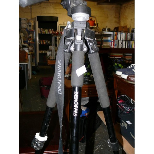 396 - LARGE SWAROVSKI TRIPOD WITH CARRY STRAP