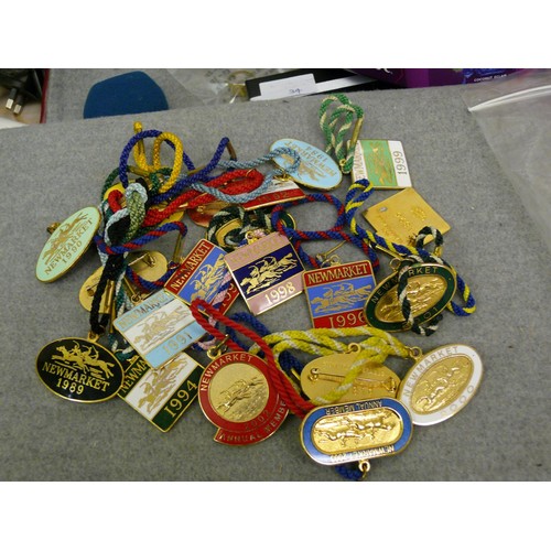 58 - A COLLECTION OF NEWMARKET HORSE RACING MEDALS MADE BY W.O. LEWIS BIRMINGHAM