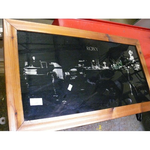 489 - ROXY MUSIC FRAMED MIRRORED PLAQUE