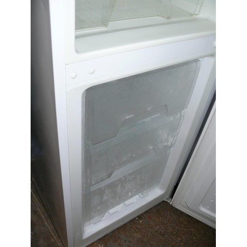 480 - BUSH FRIDGE FREEZER IN WHITE, WORKING