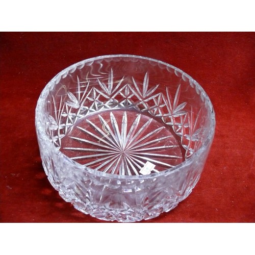 91 - CUT GLASS HEAVY FRUIT BOWL