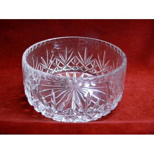 91 - CUT GLASS HEAVY FRUIT BOWL