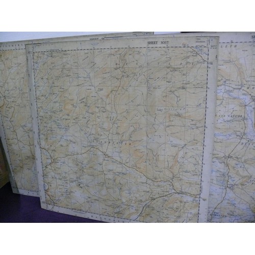 128 - 3 VINTAGE MAPS ON BOARD OF RADNORSHIRE