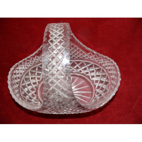 250 - LARGE CRYSTAL BASKET