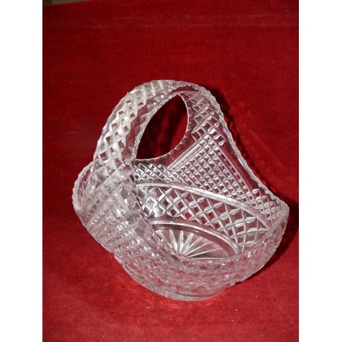 250 - LARGE CRYSTAL BASKET