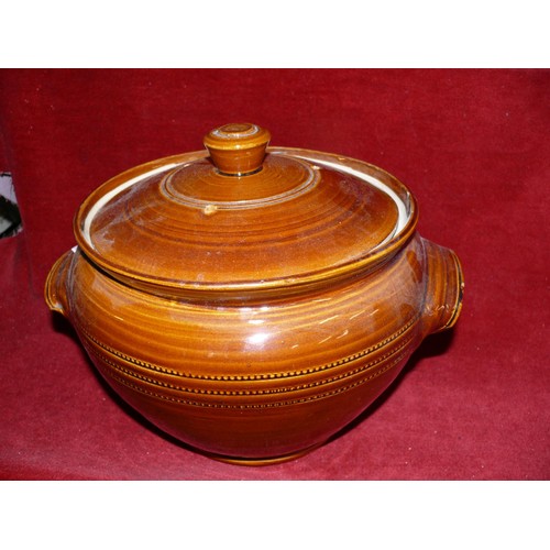 262 - VERY LARGE SALT GLAZED TUREEN