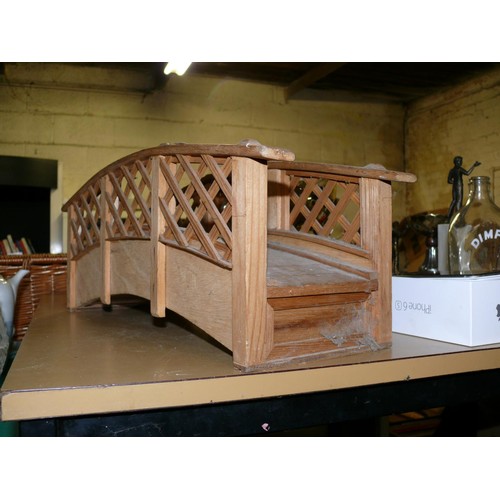 268 - LARGE WOODEN MODEL BRIDGE