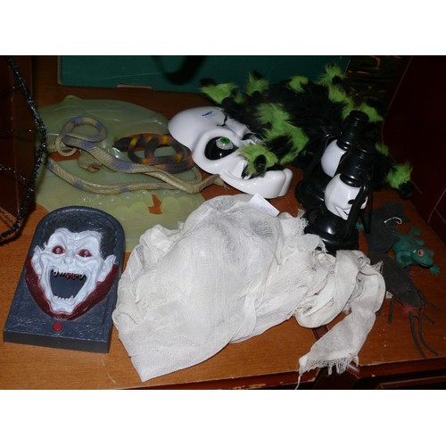 269 - NICE SELECTION OF HALLOWEEN DECORATIONS WITH LIGHT UP EYES AND SPOOKY SOUNDS