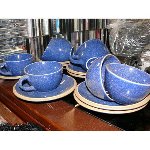 273 - A SET OF COBOLT BLUE KALAHARA SANDS CUPS AND SAUCERS