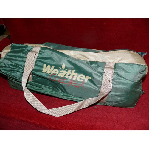 282 - SMALL WEATHER CHECKED TENT IN CARRY BAG