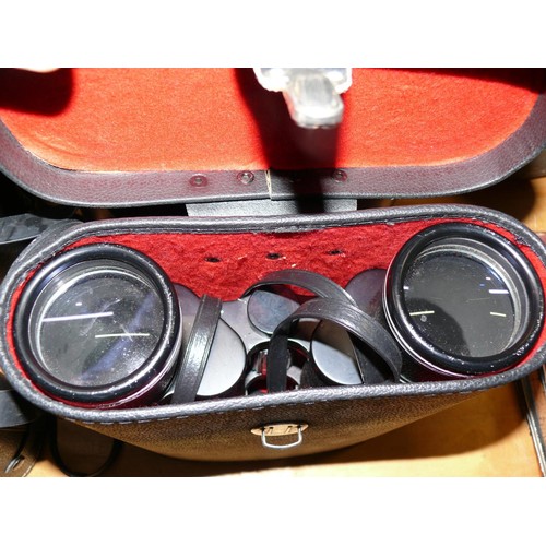 310 - 3 PAIRS OF BINOCULARS ALL IN VINTAGE CASES