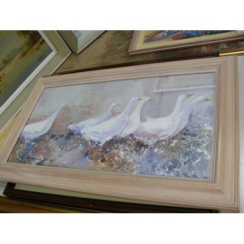 376 - 6 X LARGE FRAMED PRINTS. SOME VERY LARGE!