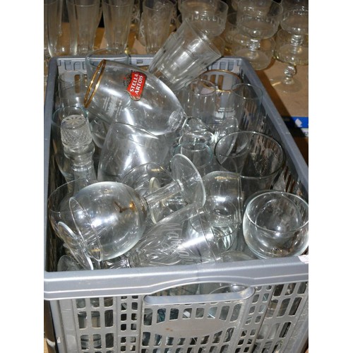 407 - 2 CRATES OF MIXED GLASSES IDEAL FOR CHRISTMAS VISITORS