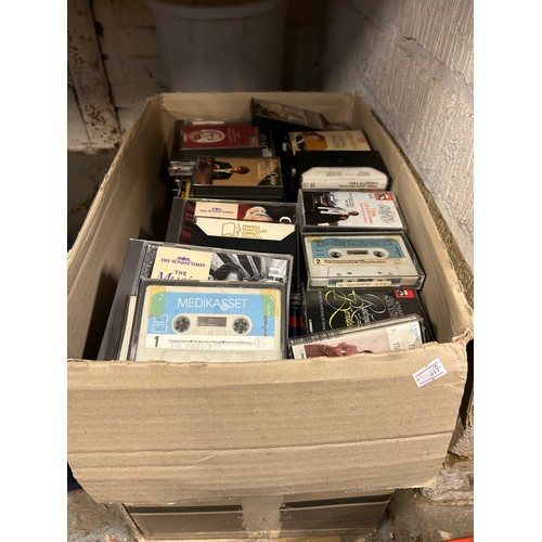 168 - LARGE BOX FULL OF CDs and CASSETTE TAPES - EASY LISTENING AND CLASSICAL