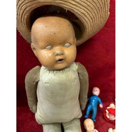 177 - An antique German bisque headed doll with composition body AF. The head with glass eyes, makers mark... 