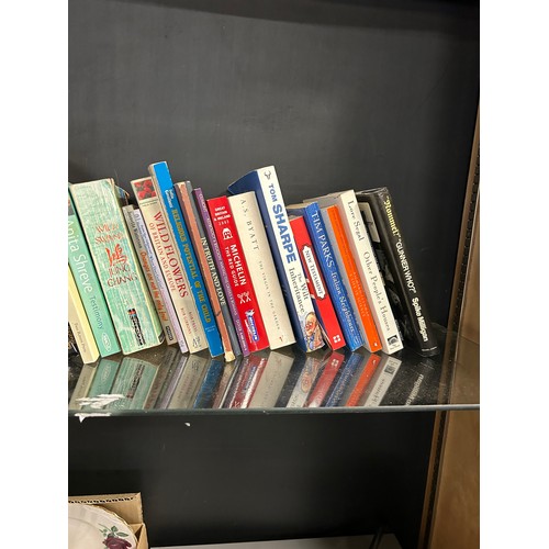 206 - SHELF OF BOOKS MANY BY WELL KNOWN AUTHORS INCLUDING TROLLOPE, A S BYATT, TOM SHARPE, TIM PARKS ETC