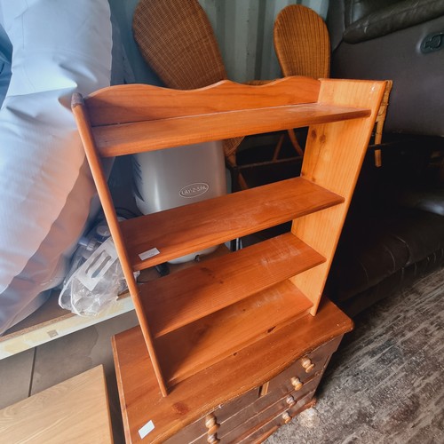 588 - COMPACT PINE BOOKCASE