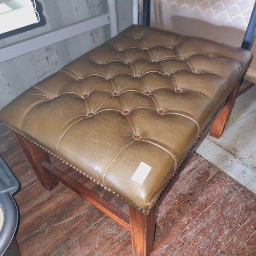 605 - LEATHER STOOL