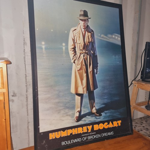 615 - HUMPFREY BOGART POSTER ON BOARD