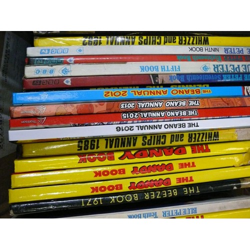 360 - 26 X VINTAGE ANNUALS FROM THE 70'S TO 2016. INC NODDY, WHIZZER, BEANO, BLUE PETER ETC