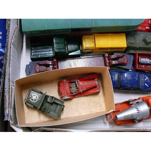 370 - COLLECTABLE VINTAGE DIE-CAST VEHICLES. INC CORGI TRAM, DINKY, MATCHBOX ETC