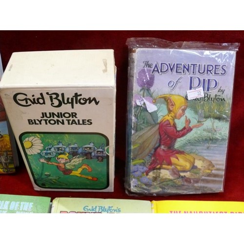 385 - 6 X ENID BLYTON STORY BOOKS AND ALSO A BOX-SET OF 6.