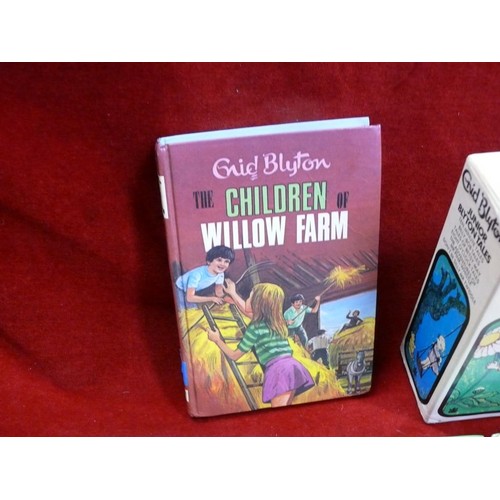 385 - 6 X ENID BLYTON STORY BOOKS AND ALSO A BOX-SET OF 6.