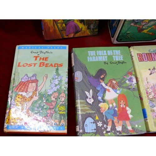 385 - 6 X ENID BLYTON STORY BOOKS AND ALSO A BOX-SET OF 6.