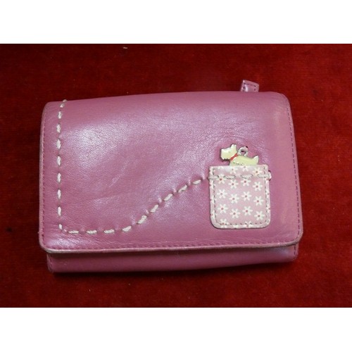 395 - RADLEY PURSE IN PINK & CREAM.