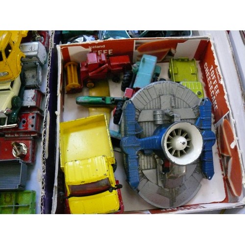 406 - COLLECTABLE VINTAGE DIE-CAST VEHICLES. INC CORGI MAJOR HOVERCRAFT, DINKY SIMCA CARGO, DINKY ROYAL MA... 