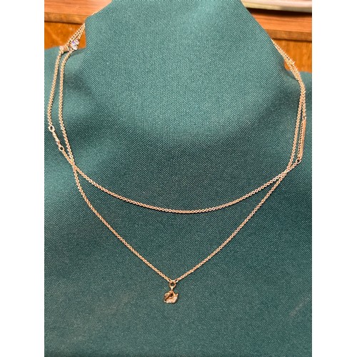 31 - A SWAROVSKI GOLD PLATED NECKLACE