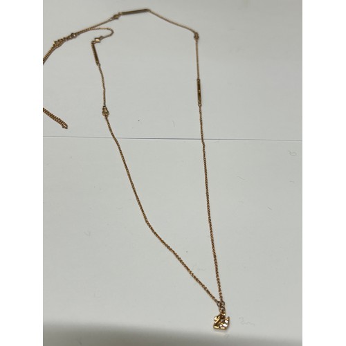 31 - A SWAROVSKI GOLD PLATED NECKLACE