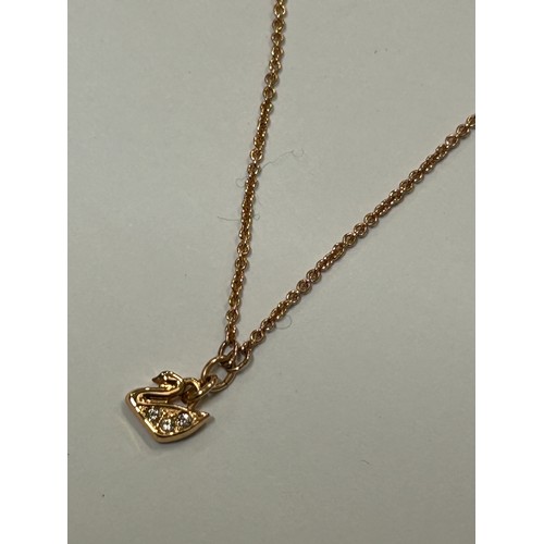 31 - A SWAROVSKI GOLD PLATED NECKLACE