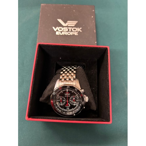 21 - A VOSTOK EUROPE N1 ROCKET DEEP SEA DIVERS WATCH 200 METERS 1H CHRONOGRAPH WITH DATE NEVER WORN