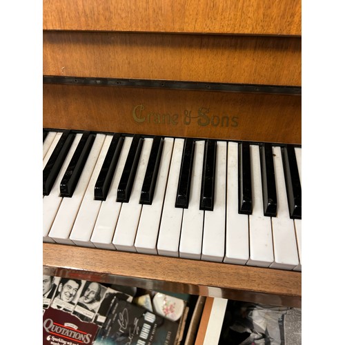 482 - MINI UPRIGHT PIANO. CRANE & SONS.