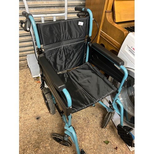 480 - ESCAPE-LITE WHEELCHAIR IN TEAL.