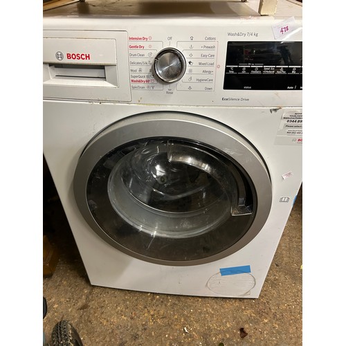 478 - BOSCH WASHER DRIER. 'WASH & DRY 7/4 KG. SERIE 6 ECO SILENCE.