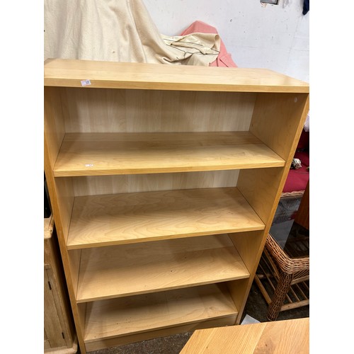 468 - STURDY BEECH SHELVES/BOOK SHELVES.