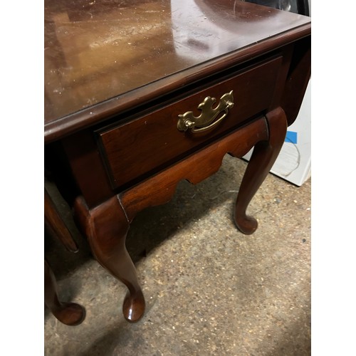 490 - 3 ITEMS OF AMERICAN FURNITURE. Late 20th Century American mahogany lowboy side table with drop leave... 