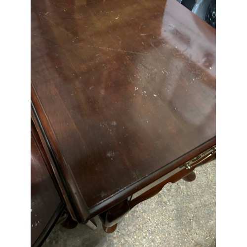 490 - 3 ITEMS OF AMERICAN FURNITURE. Late 20th Century American mahogany lowboy side table with drop leave... 